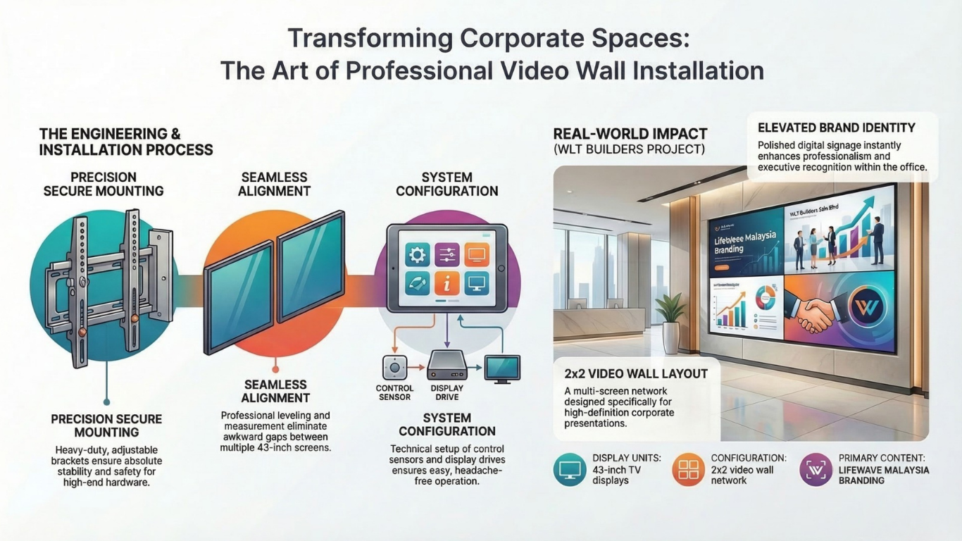 Transform Your Corporate Space: Expert TV Display and Video Wall Installations